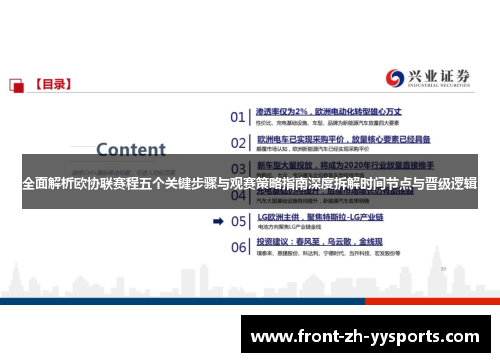 全面解析欧协联赛程五个关键步骤与观赛策略指南深度拆解时间节点与晋级逻辑