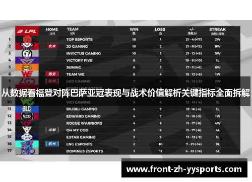 从数据看福登对阵巴萨亚冠表现与战术价值解析关键指标全面拆解